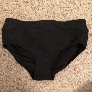 Lands End textured high waist bikini bottoms